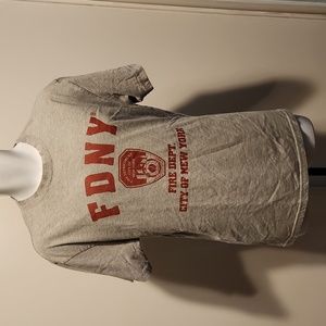 FDNY fire dept new york city gray L tshirt